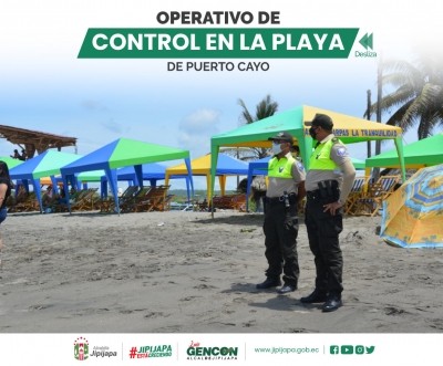 Operativo de control en el balneario de Puerto Cayo