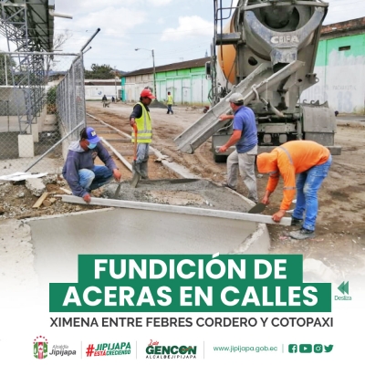Fundición de Aceras en varias calles