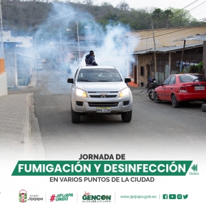 Jornada de fumigación y desinfección en varios puntos de la ciudad