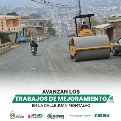 Avanzan los trabajos de mejoramiento en la calle Juan Montalvo