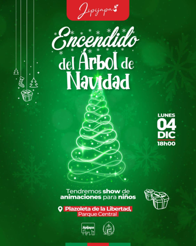 Inicia este lunes la Navidad en Jipijapa, con el encendido del árbol